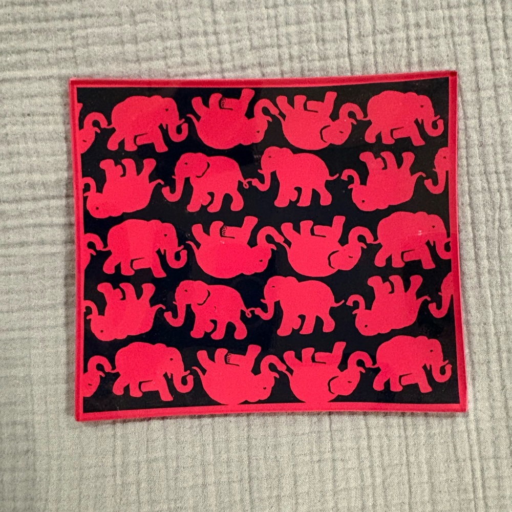 Pink Elephant Patterned Tray: Lilly Pulitzer